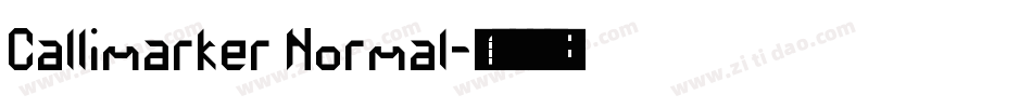 Callimarker Normal字体转换